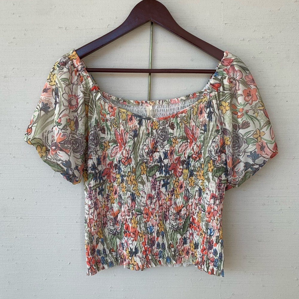 Anthropologie Aurelia Smocked Top